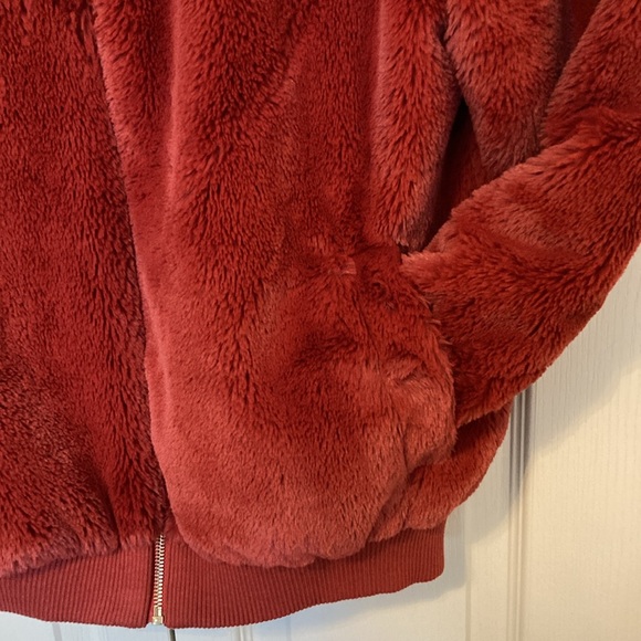 EUC Forever 21 “mink” rust bomber style jacket. Size medium. - Picture 3 of 7